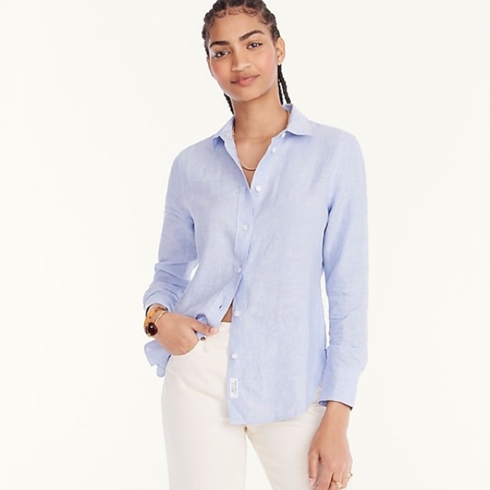 Women’s Baird McNutt for Jcrew | Size 4 Slim | linen button down shirt